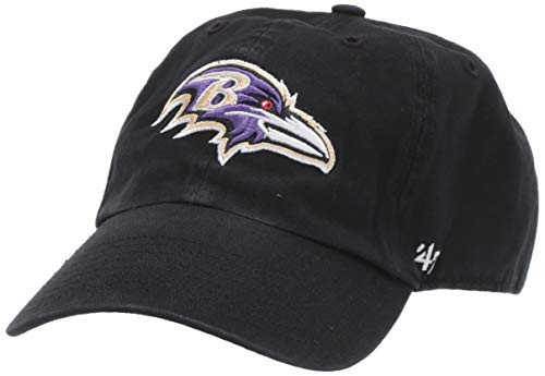 NFL Baltimore Ravens  47 Clean Up Adjustable Hat  Black  One Size
