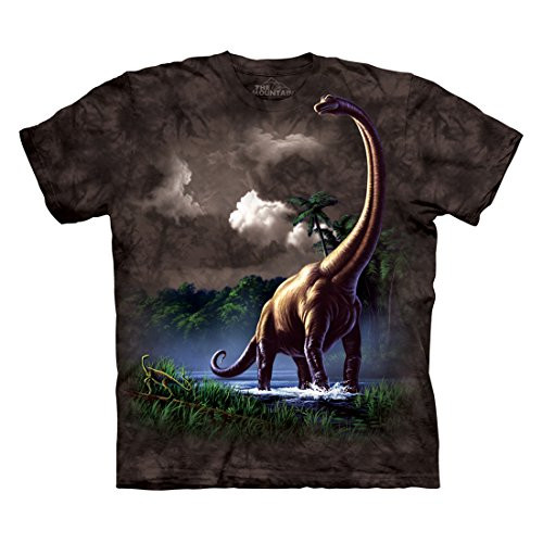 The Mountain Men s Brachiosaurus Dinosaur T-Shirt  Black  XL