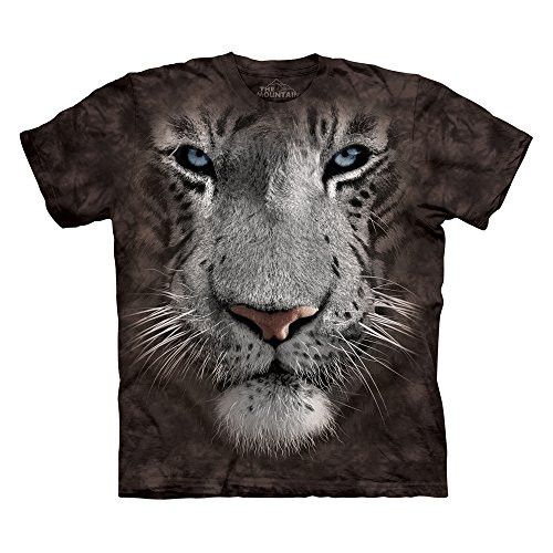 The Mountain Men s White Tiger Face T-Shirt Black XL The Mountain Men s White Tiger Face T-Shirt Black XL