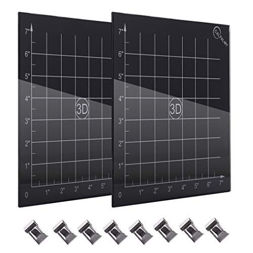 220x220x3-0mm 3D Printer Glass Print Platform with Built-in Coordinate and 8 Printer Bed Clips for Anet A8-A6  Reprap  Mendel  MK2-MK2A and MK3