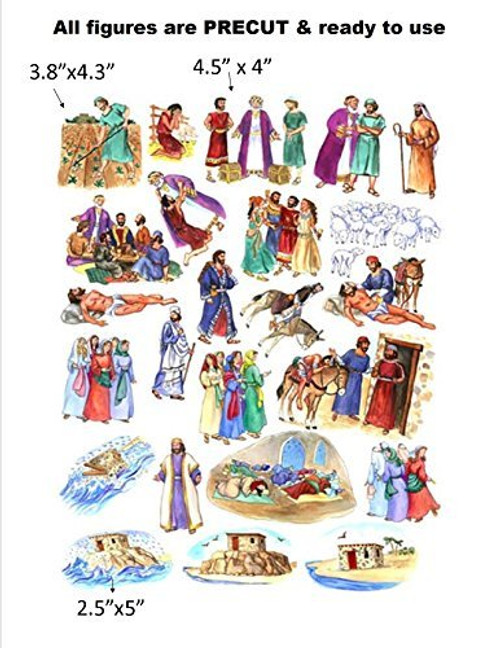 The Parables of Jesus Felt Figures for Flannel Board Bible Stories-precut The Parables of Jesus Felt Figures for Flannel Board Bible Stories-precut