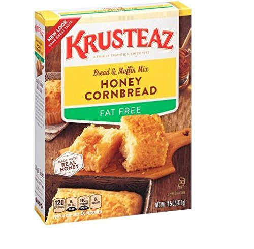 Krusteaz  Fat Free  Honey Cornbread Mix  14-5oz Box Pack of 4