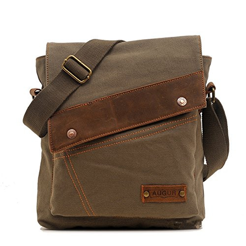 Sechunk Messenger bags? Vintage Small Canvas Shoulder Crossbody Purse Army Green