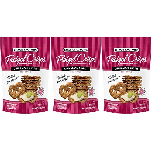 Snack Factory Cinnamon Sugar Pretzel Crisps 7-2oz Pack of 3