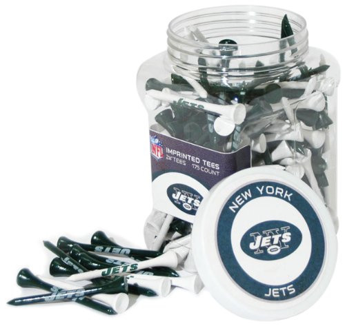 Team Golf NFL New York Jets 2-3-4  Golf Tees  175 Pack  Regulation Size  Multi Team Colors