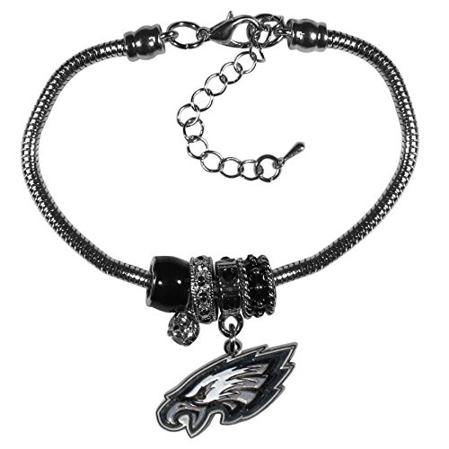 NFL Siskiyou Sports Womens Philadelphia Eagles Euro Bead Bracelet One Size Team Color
