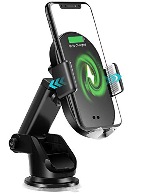 Jumon Time Wireless Car Charger Auto Clamping Car Phone Mount Dashboard Air Vent Qi Fast Charging Car Phone Holder for iPhone Samsung Galaxy All Smartphones Jumon Time Wireless Car Charger Auto Clamping Car Phone Mount Dashboard Air Vent Qi Fast Charging Car Phone Holder for iPhone Samsung Galaxy All Smartphones