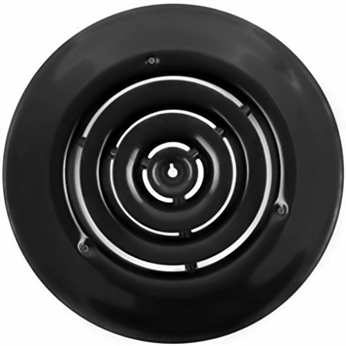 8  Round Ceiling Diffuser - Easy Air Flow - HVAC Duct Cover  Black  -  Outer Dimensions  12