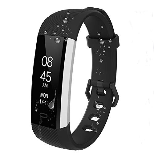 Fitpolo Fitness Tracker  Activity Tracker Watch with Heart Rate Monitor Waterproof Smart Fitness Wristband with Step Counter  Calorie Counter  Pedometer for Kids Men WomenBlack