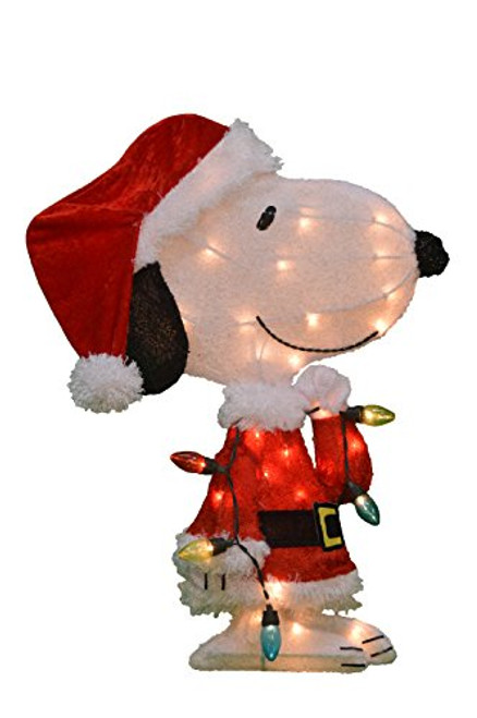 ProductWorks 24-Inch Pre-Lit Peanuts Snoopy with Strand of Lights Christmas Yard Decoration, 35 Lights ProductWorks 24-Inch Pre-Lit Peanuts Snoopy with Strand of Lights Christmas Yard Decoration, 35 Lights