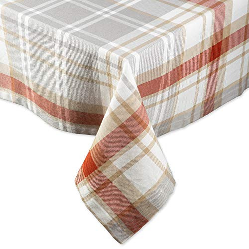 DII Thanksgiving Autumn Collection  Tablecloth  52x52  Cozy Picnic Plaid