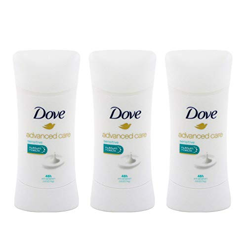 Dove Deodorant 2-6 Ounce Adv Care Anti-Perspirant Sensitive 76ml 3 Pack