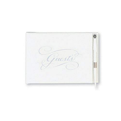 C-R- Gibson White and Silver Wedding Guest Book for 500 Guests  Pen Included 9-75   W x 7   H