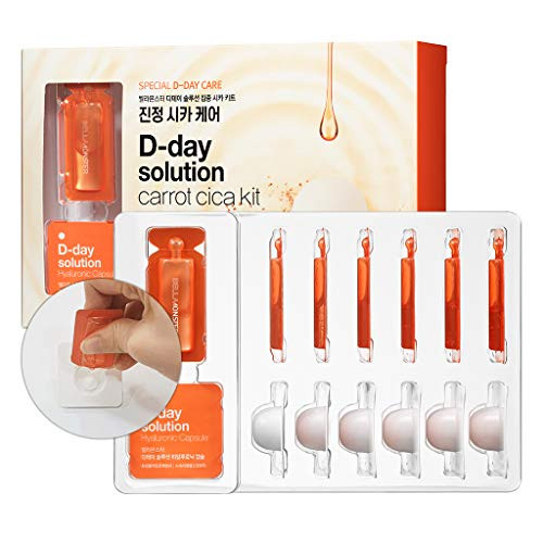 BELLAMONSTER  D-day Solution Hyaluronic Capsule   Carrot Cica Ampoule Set 1ml x7ea - Fresh   Hygienic Individual Packing Ampoule Special Skin Care  Skin Soothing for Sensitive Irritated Skin