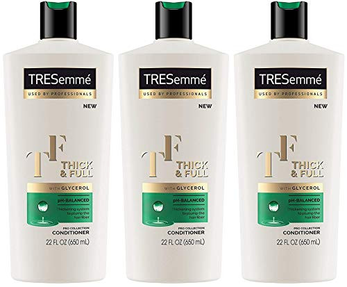Tresemme Pro Collection Conditioner - Thick   Full - With Glycerol - Net Wt- 22 FL OZ 650 mL Per Bottle - Pack of 3 Bottles