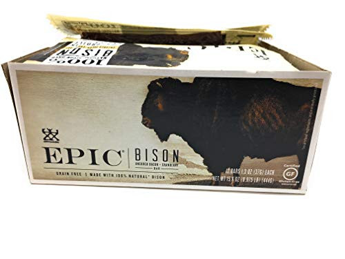 EPIC PROVISIONS Bacon Cranberry Bison Bar 12 Count  1-3 OZ