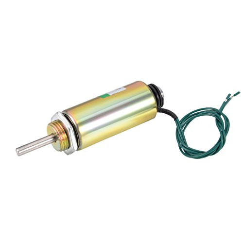 uxcell DC 12V 25N Force 10mm Stroke Push Type Tubular Solenoid Electromagnet Linear Motion XRN-25x50T