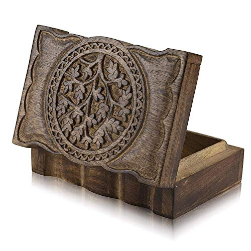 Great Birthday Gift Ideas Handmade Decorative Tree Of Life Wooden Jewelry Box Treasure Box Jewelry Organizer Keepsake Box Treasure Chest Trinket Holder Lock Box Watch Box 9 x 6 Inch Gifts for her Great Birthday Gift Ideas Handmade Decorative Tree Of Life Wooden Jewelry Box Treasure Box Jewelry Organizer Keepsake Box Treasure Chest Trinket Holder Lock Box Watch Box 9 x 6 Inch Gifts for her