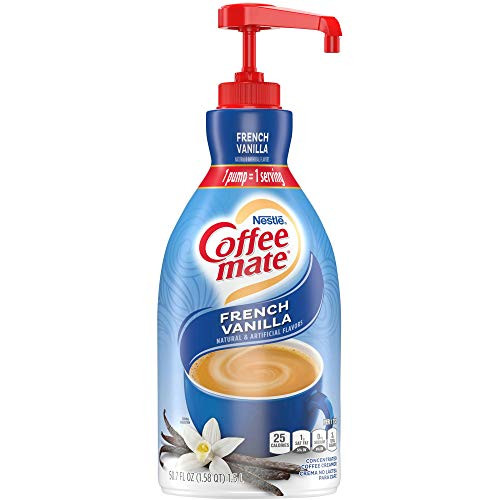 Coffee-mate 31803 Liquid Coffee Creamer  French Vanilla  1500mL Pump Bottle