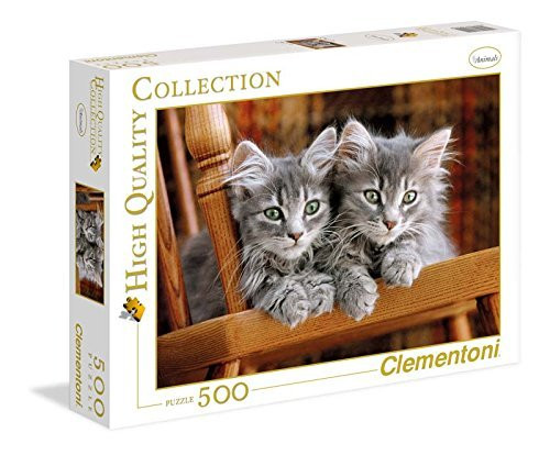 Clementoni Gray Kittens Jigsaw Puzzle  500 Pieces  Made in Italy