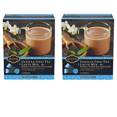 Private Selection Vanilla Chai Tea Latte Mix 10 ct Pack of 2