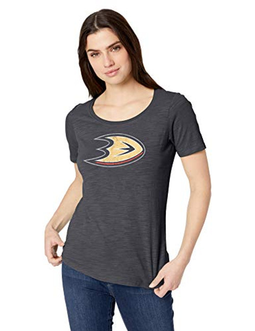 OTS NHL Anaheim Ducks Women s Slub Scoop Tee  Distressed Logo  X-Large OTS NHL Anaheim Ducks Women s Slub Scoop Tee  Distressed Logo  X-Large