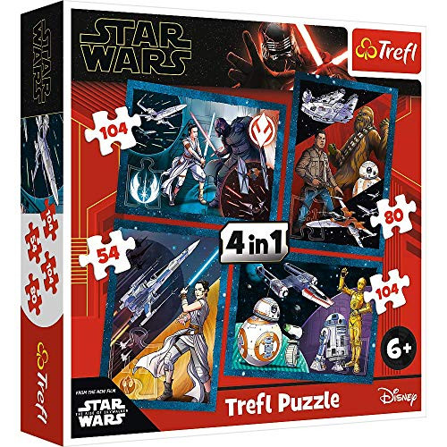 Trefl - Star Wars - Set of 4 Jigsaw Puzzles for Kids 54 80 2x104 Pieces