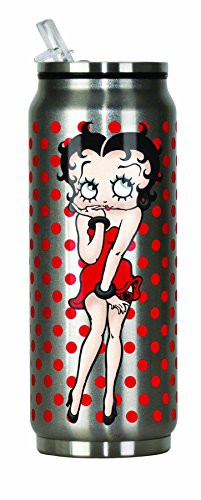 Spoontiques Betty Boop Stainless Steel Can  12 ounces  Silver