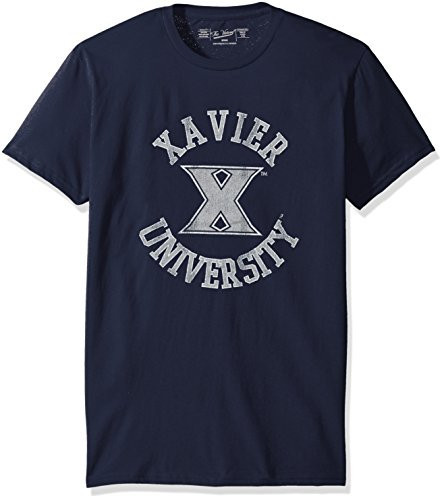 NCAA Xavier Musketeers Men s Victory Vintage Tee  Medium  Navy