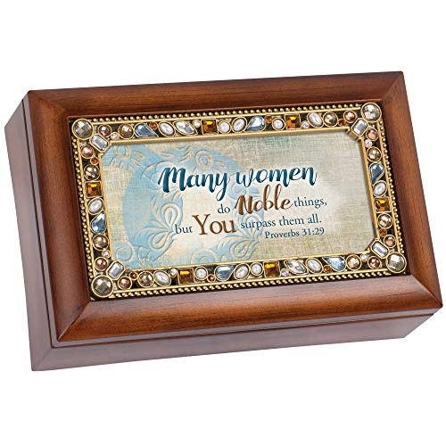 Cottage Garden Many Women Do Noble Things Jeweled Woodgrain Petite Music Box Plays Amazing Grace Cottage Garden Many Women Do Noble Things Jeweled Woodgrain Petite Music Box Plays Amazing Grace