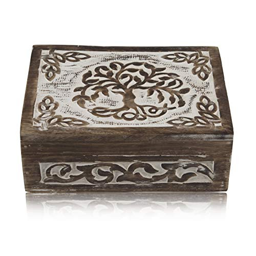 Great Birthday Gift Ideas Handmade Decorative Tree Of Life Wooden Jewelry Box Treasure Box Jewelry Organizer Keepsake Box Treasure Chest Trinket Holder Lock Box Watch Box 8 x 6 Inch Gifts for her Great Birthday Gift Ideas Handmade Decorative Tree Of Life Wooden Jewelry Box Treasure Box Jewelry Organizer Keepsake Box Treasure Chest Trinket Holder Lock Box Watch Box 8 x 6 Inch Gifts for her