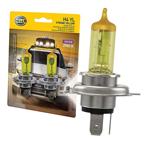 HELLA H4 YL Xtreme Yellow Bulb 12V 60-55W  2 Pack