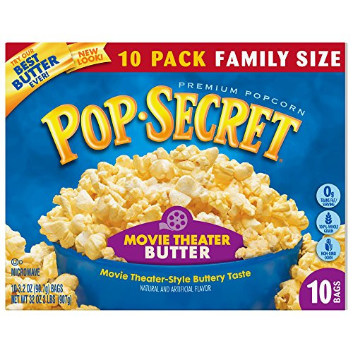 Pop Secret Popcorn  Movie Theater Butter  3-2 Ounce Microwave Bags  10 Count Box