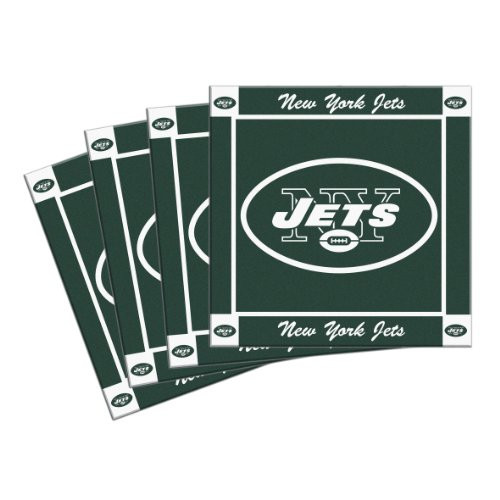 Boelter Brands NFL New York Jets 4-Pack Ceramic Coasters