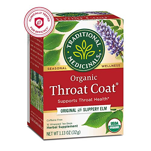 Traditional Medicinals Organic Throat Coat Seasonal Tea 16 Tea Bags Pack of 6 Traditional Medicinals Organic Throat Coat Seasonal Tea 16 Tea Bags Pack of 6