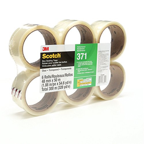 Scotch Box Sealing Tape 371 Clear 48 mm x 50 m Conveniently Packaged Scotch Box Sealing Tape 371 Clear 48 mm x 50 m Conveniently Packaged