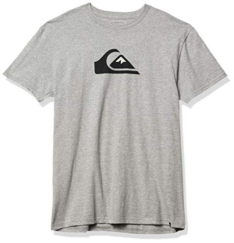 Quiksilver Men s Comp Logo Short Sleeve Tee Shirt  Heather Grey  M