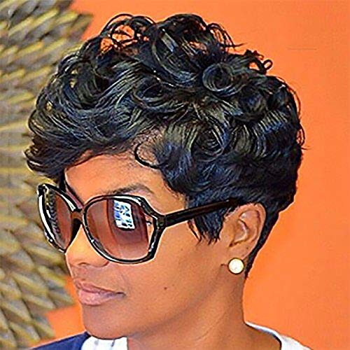 Short Human Hair Wig with Bangs Short Human Hair Wigs for Black Women Non Lace Front Wig Full Machine Wigs 150 Density Brazilian Pixie Cut Human Hair black hair Short Human Hair Wig with Bangs Short Human Hair Wigs for Black Women Non Lace Front Wig Full Machine Wigs 150 Density Brazilian Pixie Cut Human Hair black hair