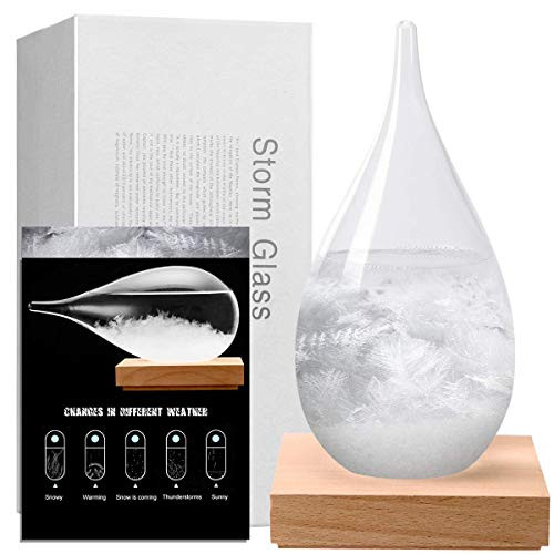 Storm Glass Weatherman  Stylish and Creative Desktop Weather Forecaster With Wooden Base  Small Weather Station for Home and Office Storm Glass Weatherman  Stylish and Creative Desktop Weather Forecaster With Wooden Base  Small Weather Station for Home and Office