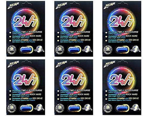 Test Booster Twenty Four Seven 24-7 Blue 6 Pills Male Enhancing Natural Performance Pill The New Most Effective Natural Amplifier for Performance  Energy  and Endurance