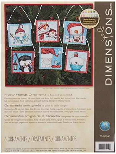 DIMENSIONS Counted Cross Stitch Ornament Kit  Frosty Friends  6 ct-