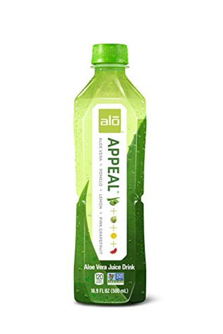 ALO Drink   ALO Appeal Aloe Vera Juice Drink   Pomelo  Grapefruit  Lemon Flavor   12 Pack   16-9 FL OZ 500mL Bottles