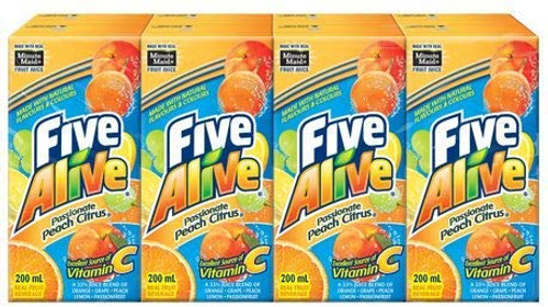 Five Alive Peach Citrus Juice Box 8-Pack 6-7Oz  imported from Canada