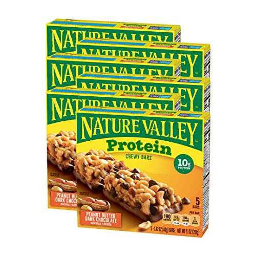 Nature Valley Chewy Granola Bar Protein Peanut Butter Dark Chocolate 5 Bars-1-42 Ounce each 7-1 Ounce Pack of 6 Nature Valley Chewy Granola Bar Protein Peanut Butter Dark Chocolate 5 Bars-1-42 Ounce each 7-1 Ounce Pack of 6