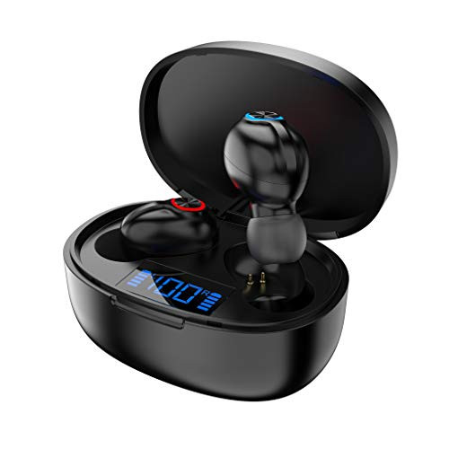 JELLICO Wireless Earbuds  Bluetooth 5-0 Wireless Headphones with Charging Case TWS Stereo Noise Cancelling Headphones in Ear Built in Mic Headset  Premium Sound with Deep Bass for Sport Black