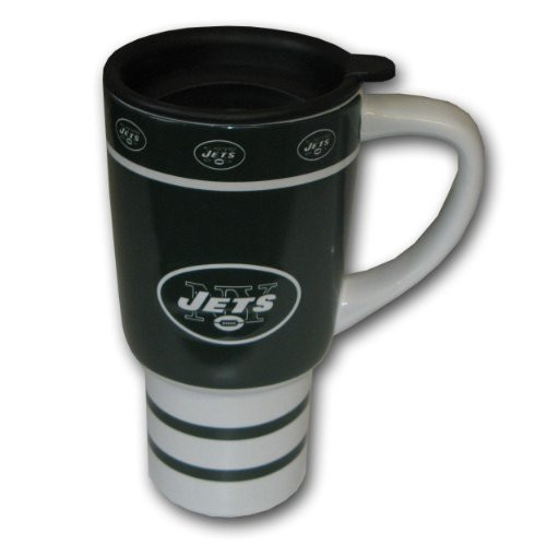 NFL New York Jets 16-Ounce Sculpted Travel Mug
