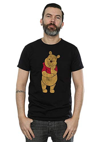 Disney Men s Winnie The Pooh Classic Pooh T-Shirt Black X-Large