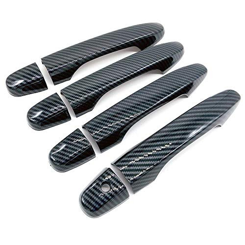 S SIZVER Signature Carbon Fiber Print Side Door Handle Covers OverlaysCompatible with 2012-2015 Honda Civic CR-V