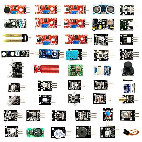 OMGOD 45 Sensors Assortment Kit  Sensors Modules Starter Kit for Arduino IDE UNO R3 MEGA2560 Nano Raspberry Pi 4 B 3 B  for Raspberry Pi Beginners