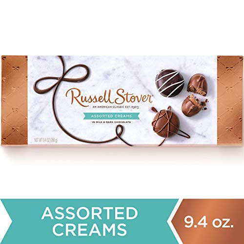 Russell Stover  Assorted Creams in Milk and Dark Chocolate  Chocolate Gift Box  9-4 Ounce 17 Pieces